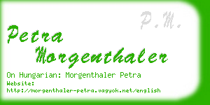 petra morgenthaler business card